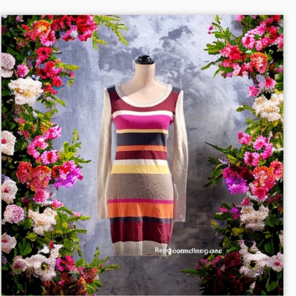 L.O.G.G. by H&M Striped Sweater Dress​​​​​-EUC-Sz S- Multi Color🍂​